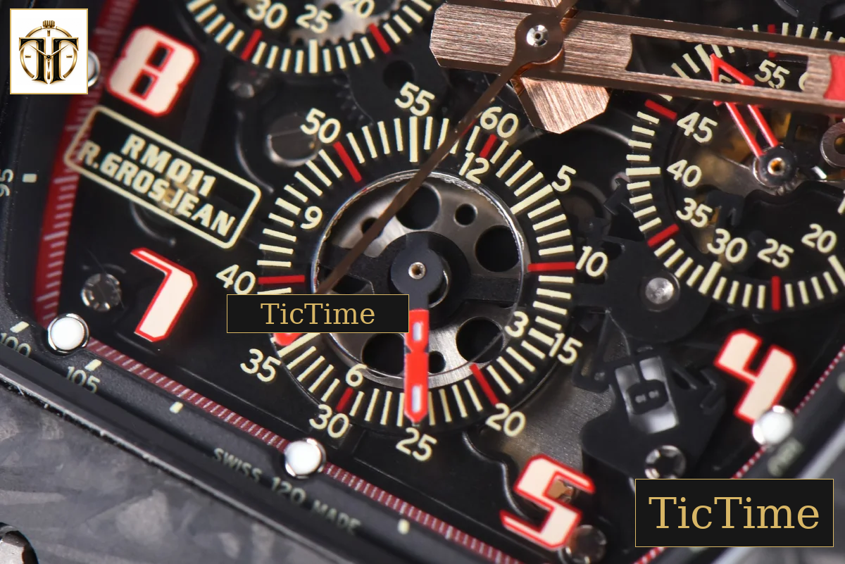 NTPT Chrono RM011 KVF Skeleton Dial RG Crown Black Rubber Strap V2 A7750 — foto 9