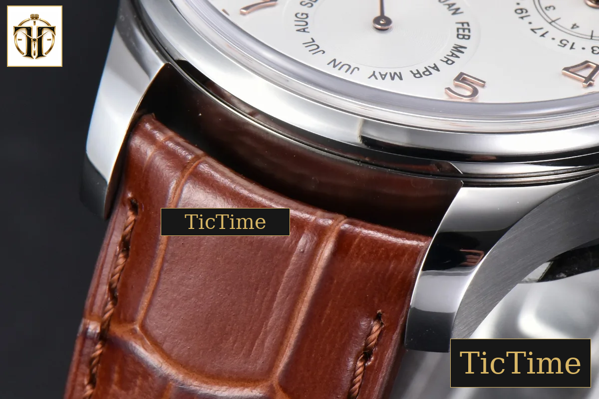 Portugieser Perpetual Calendar IW5033 42mm APSF SS White Dial Brown Leather Strap A52610 — foto 11
