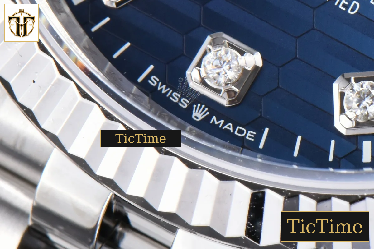 DateJust 904L 36mm VSF Blue Motif Dial Diamond Marker Jubilee VS3235 — foto 7