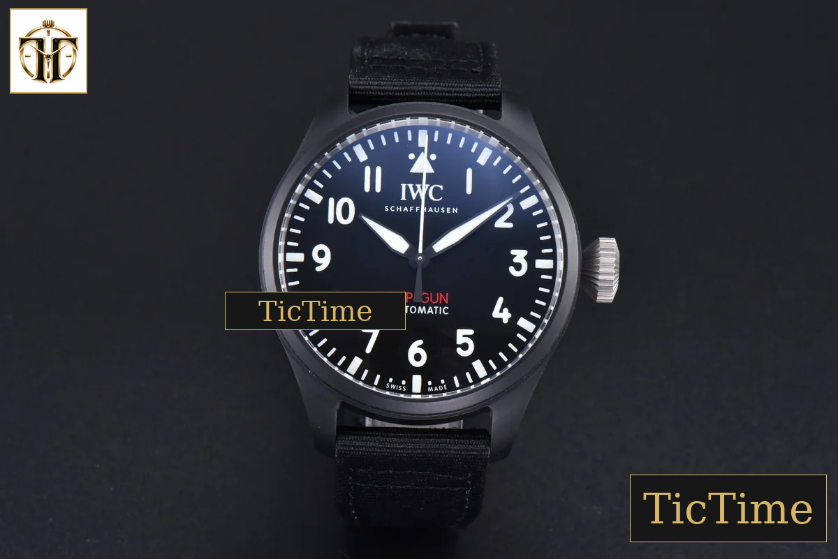 Top Gun IW326901 41mm M+F Ceramic Black Dial Black Nylon Strap A2892 — foto 2