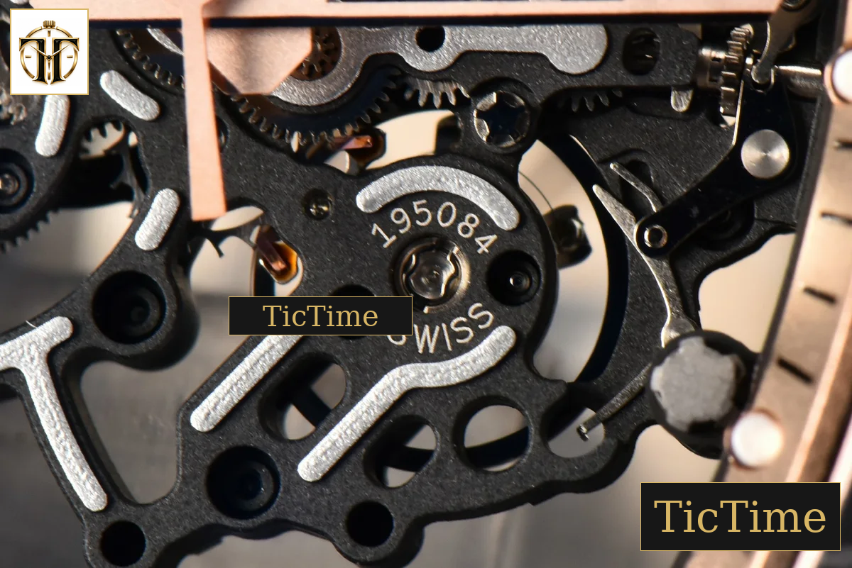 NTPT RM055 43mm ZF RG Bezel Black Crown Black Rubber Strap V6 RMUL2 — foto 9