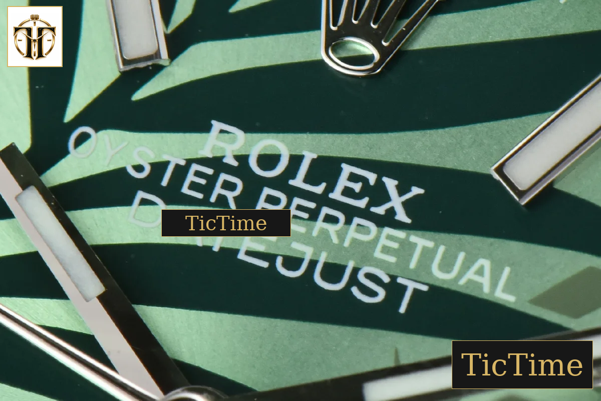 DateJust Smooth 36mm BPF Green Plam Dial Oyster Bracelet A2824 — foto 5
