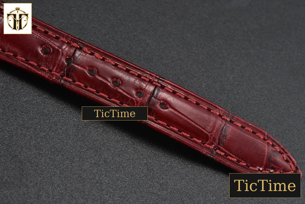 Reverso One 3288420 20mm IMF Diamond White Moissanite Red Leather Strap (wth CZ stones ) Swiss Quartz — foto 17