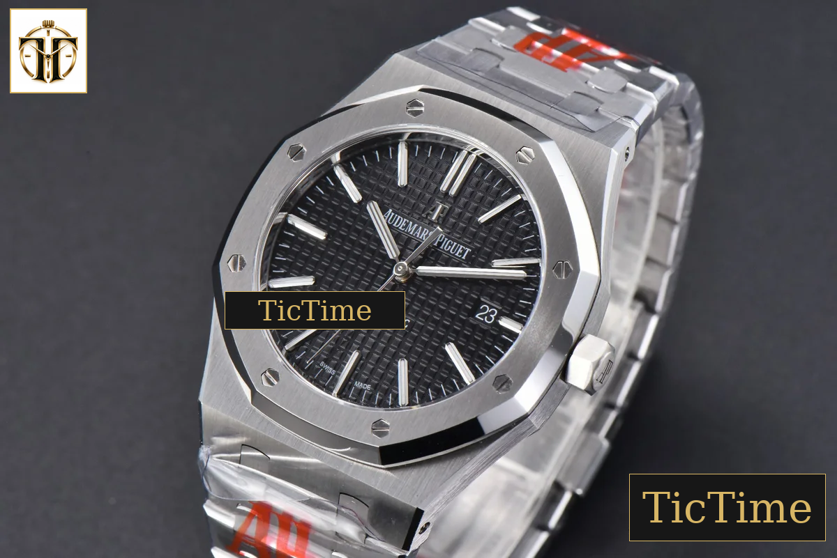 Royal Oak 15400 41mm ORF Black Textured Dial SS Bracelet A3120 — foto 5