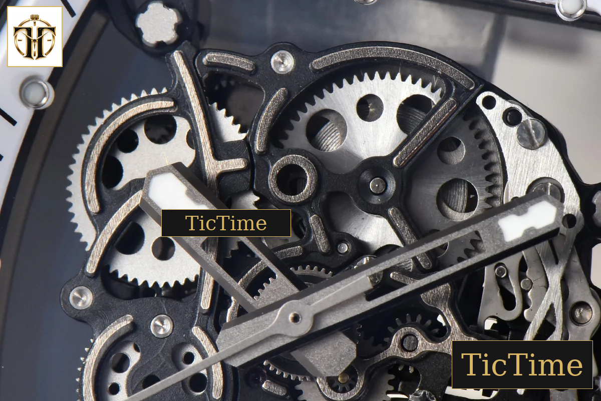 NTPT RM055 42mm RMF White Skeleton Dial Black Rubber Strap RMUL2 — foto 6