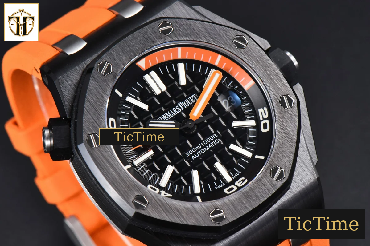 Royal Oak Offshore Diver 42mm IPF Black/Orange Dial Orange Rubber Strap MY9015 — foto 13
