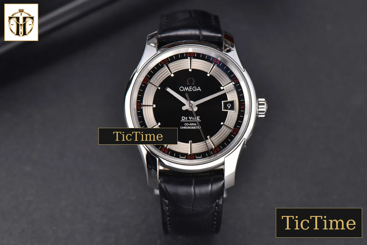 De Ville Hour Vision 41mm VSF Black/Silver Dial Black Croco Strap A8500 — foto 2