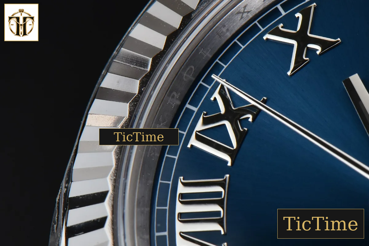 DateJust 904L Fluted Bezel 126334 41mm ARF Blue Dial Roma Marker Jubilee Bracelet 2824 — foto 6