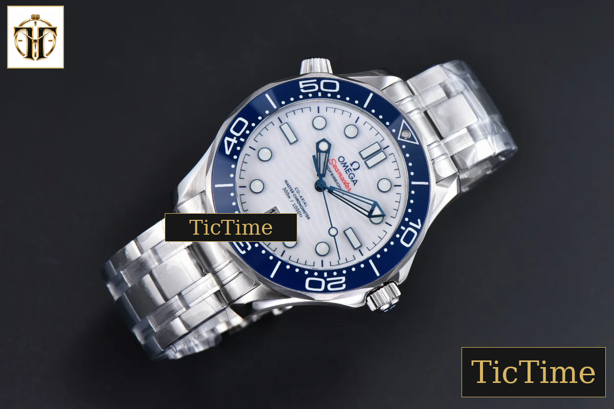 Seamaster Diver 300M 42mm VSF Blue Bezel White Dial SS Bracelet V4 A8808 — foto 3