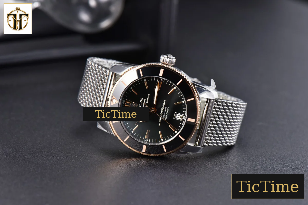 SuperOcean Heritage II 42mm GF RG Black Dial SS bracelet A2824 — foto 12