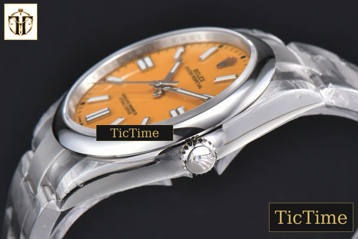 Oyster Perpetual 904L 124300 41mm VSF Yellow Dial Oyster Bracelet VS3235 — foto 8