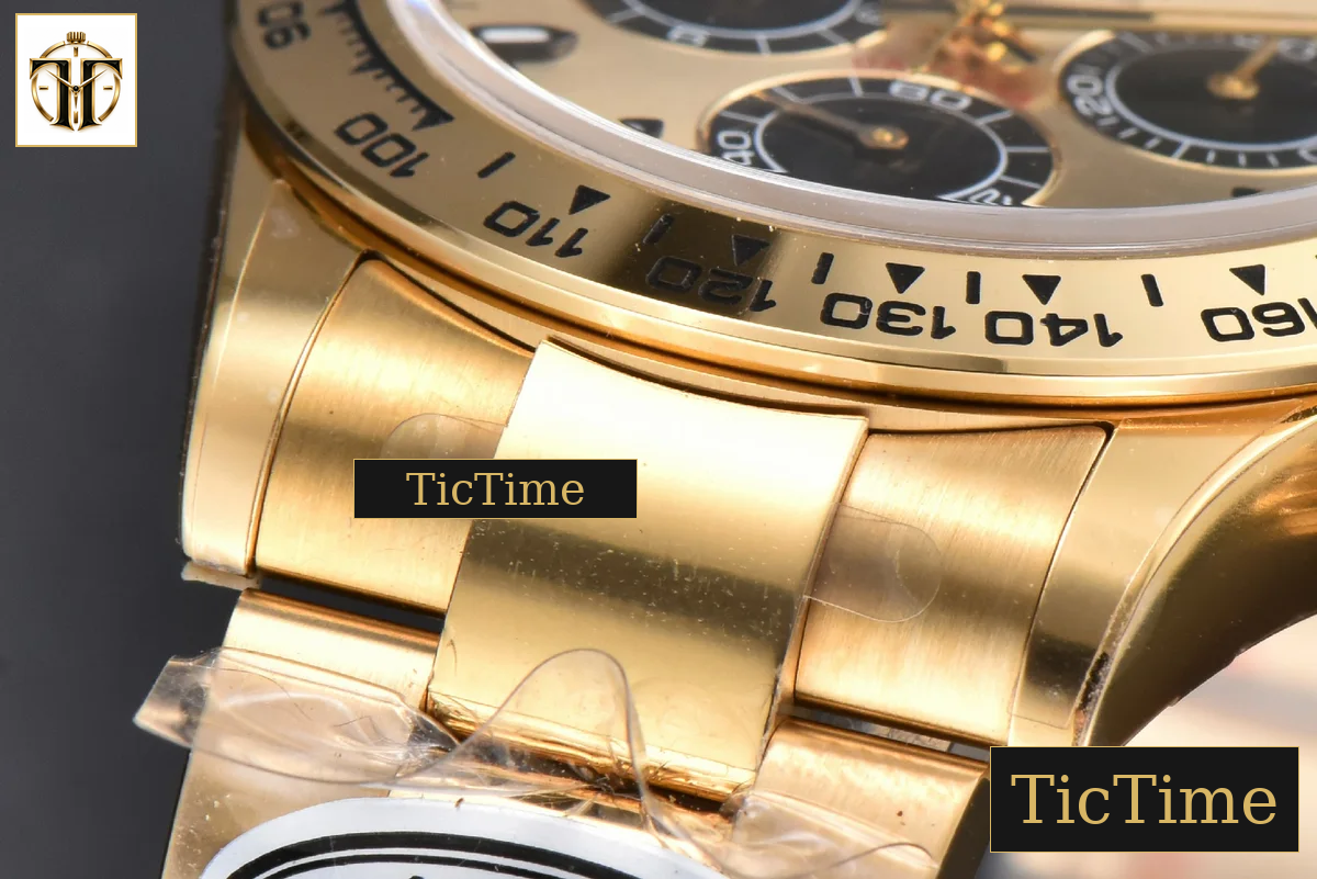 Daytona 116508 40mm Clean Factory YG 904L YG Dial Black Subdial YG Bracelet SA4130 — foto 11