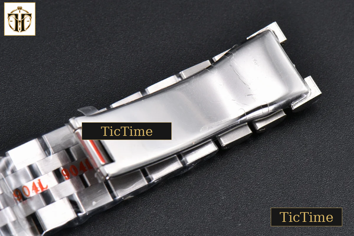 DateJust 904L 31mm GMF Diamond Bezel Red Dial Diamond Marker SS Jubilee Bracelet A2824 — foto 29