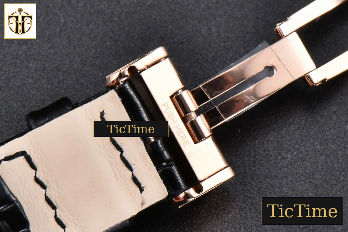 Rendez-Vous Night & Day 34mm APSF RG Diamond White Textured Dial Black Leather Strap A898 — foto 21