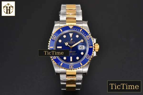 Foto frontal — Submariner LB 904L 116613 King Factory YG/SS Blue Ceramic Blue Dial SS Bracelet VR3135