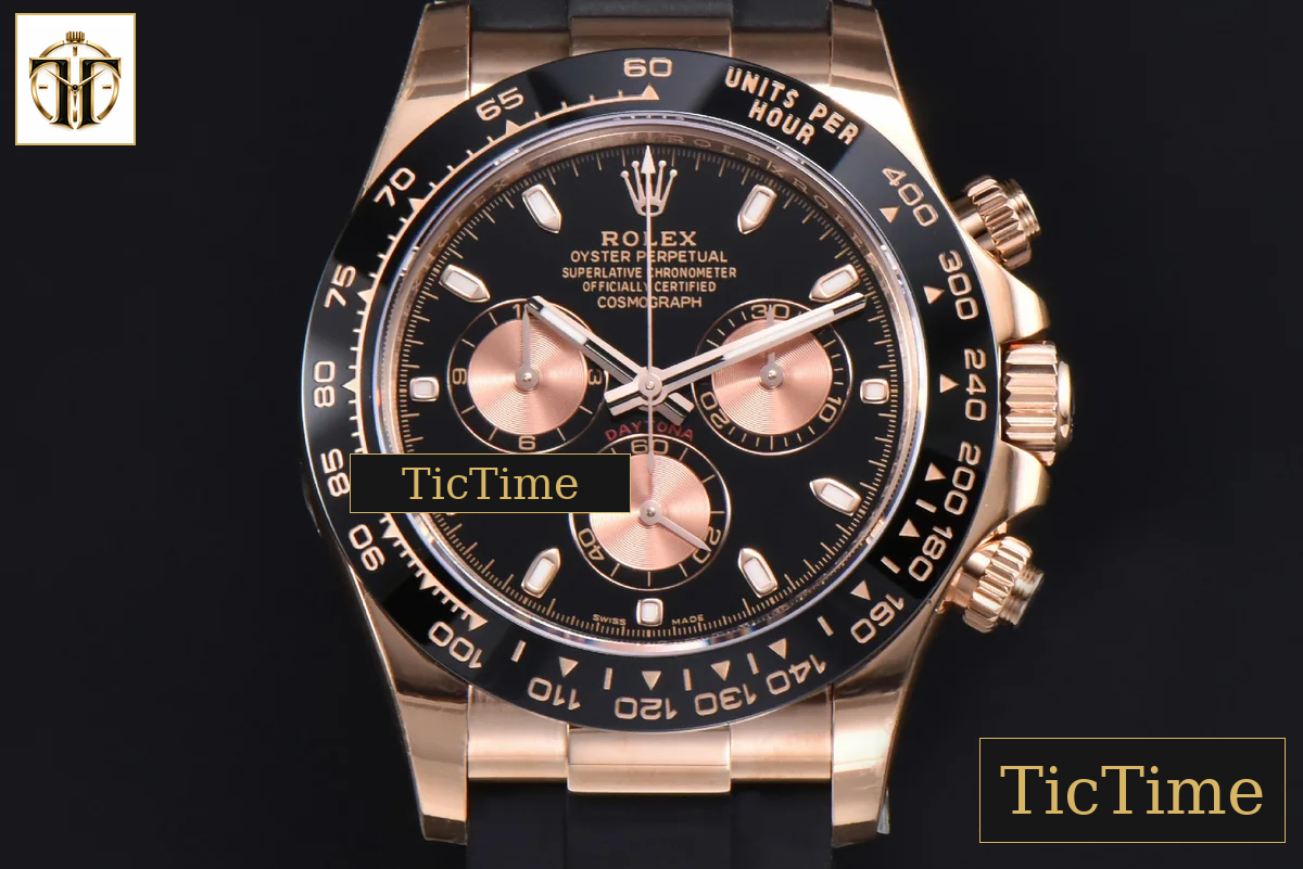 Daytona 116515 APSF RG Black Dial Ceramic Bezel Lume Marker Oysterflex Strap Tungsten Version SH4130 — foto 2