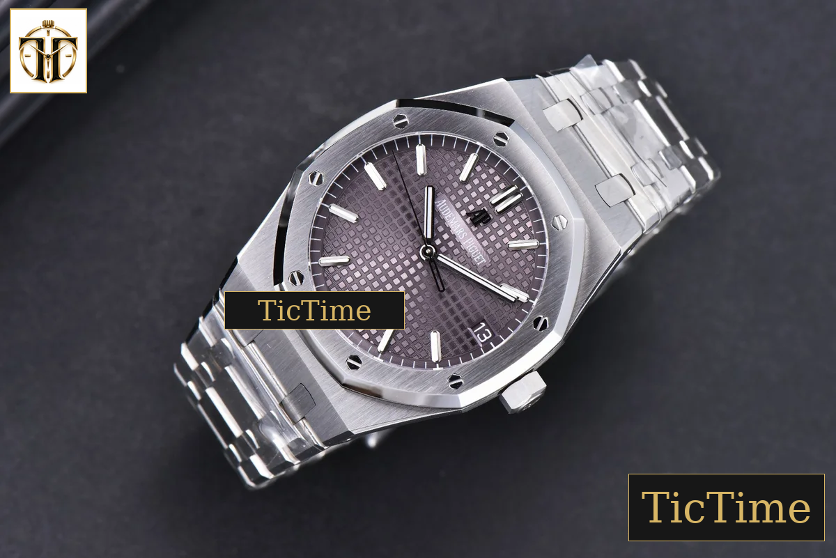 Royal Oak 15500 41mm OMF Gray Textured Dial SS Bracelet V2 Miyota 9015 — foto 4