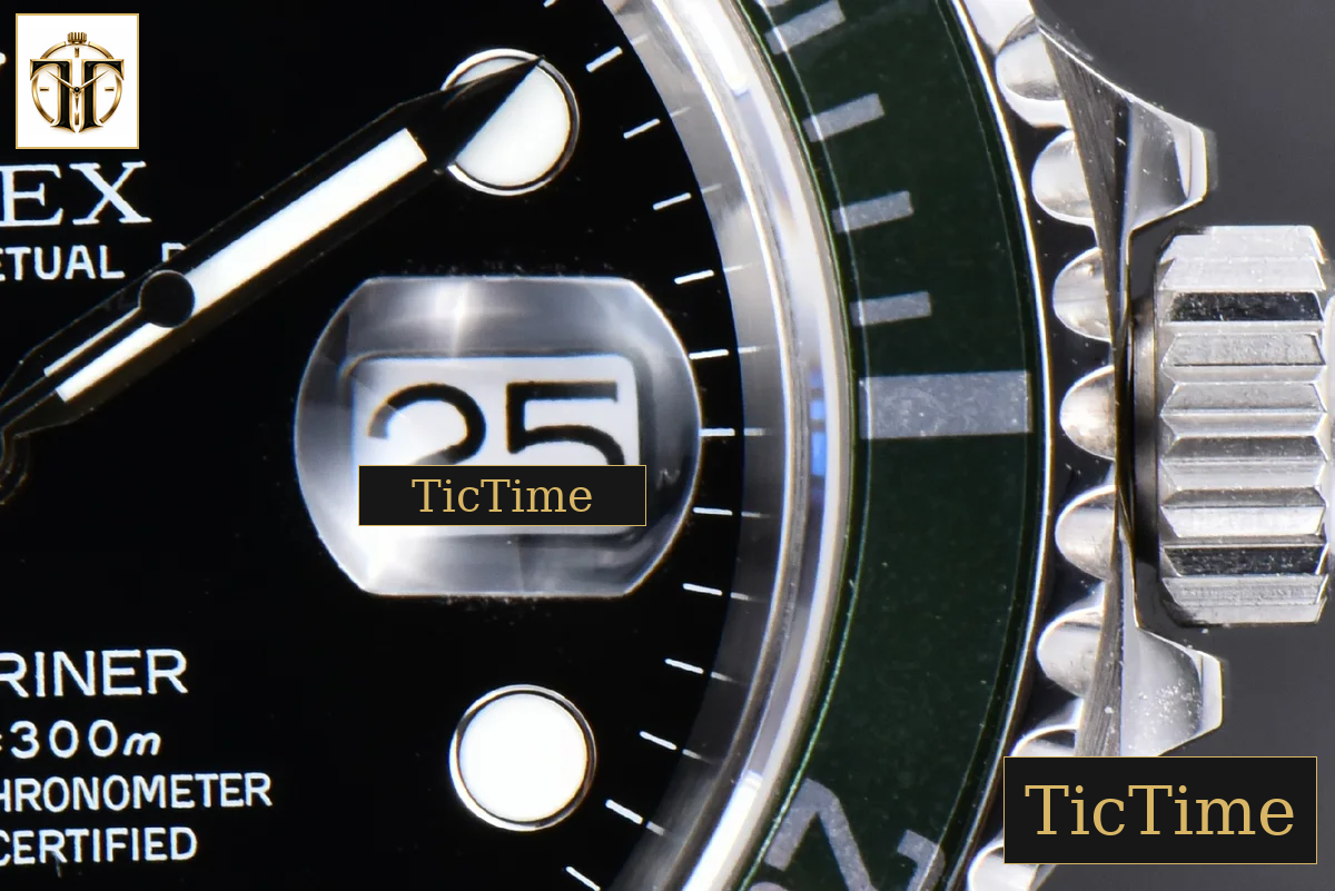 Submariner LV 16610 40mm RAF Green Bezel 904L SS Bracelet No Rehaut SH3135 — foto 10