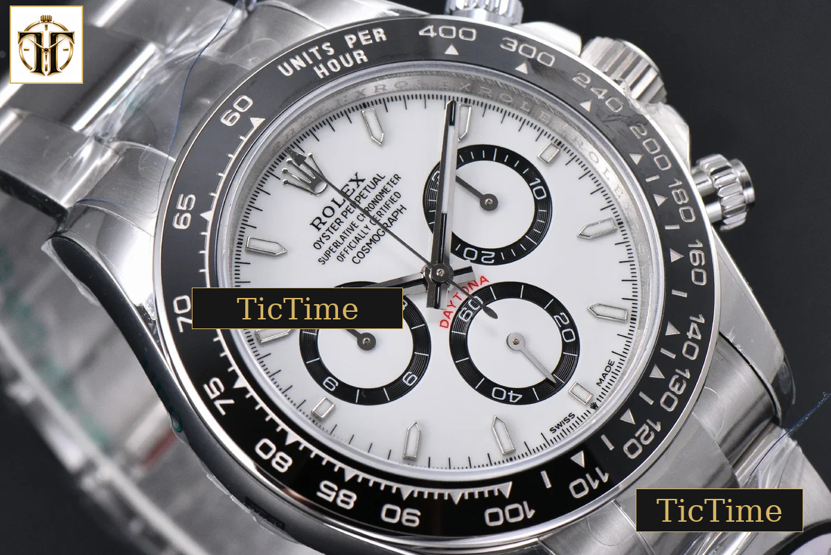 Daytona Panda UFO 904L 126500 40mm UF White Dial SS Braclet Free Sprung UF4131 — foto 13
