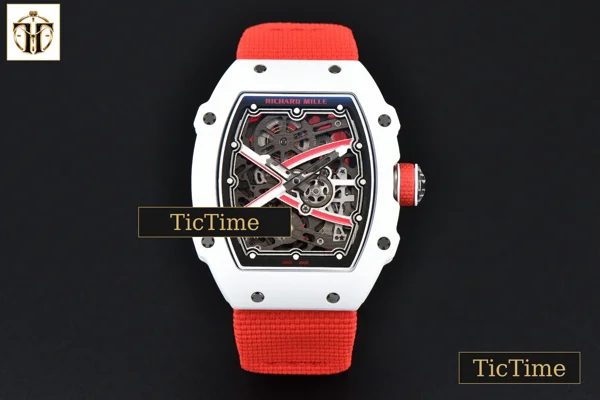 Foto frontal — RM67-02 ZF White TPT Charles Leclerc Dial Red Nylon strap CRMA7