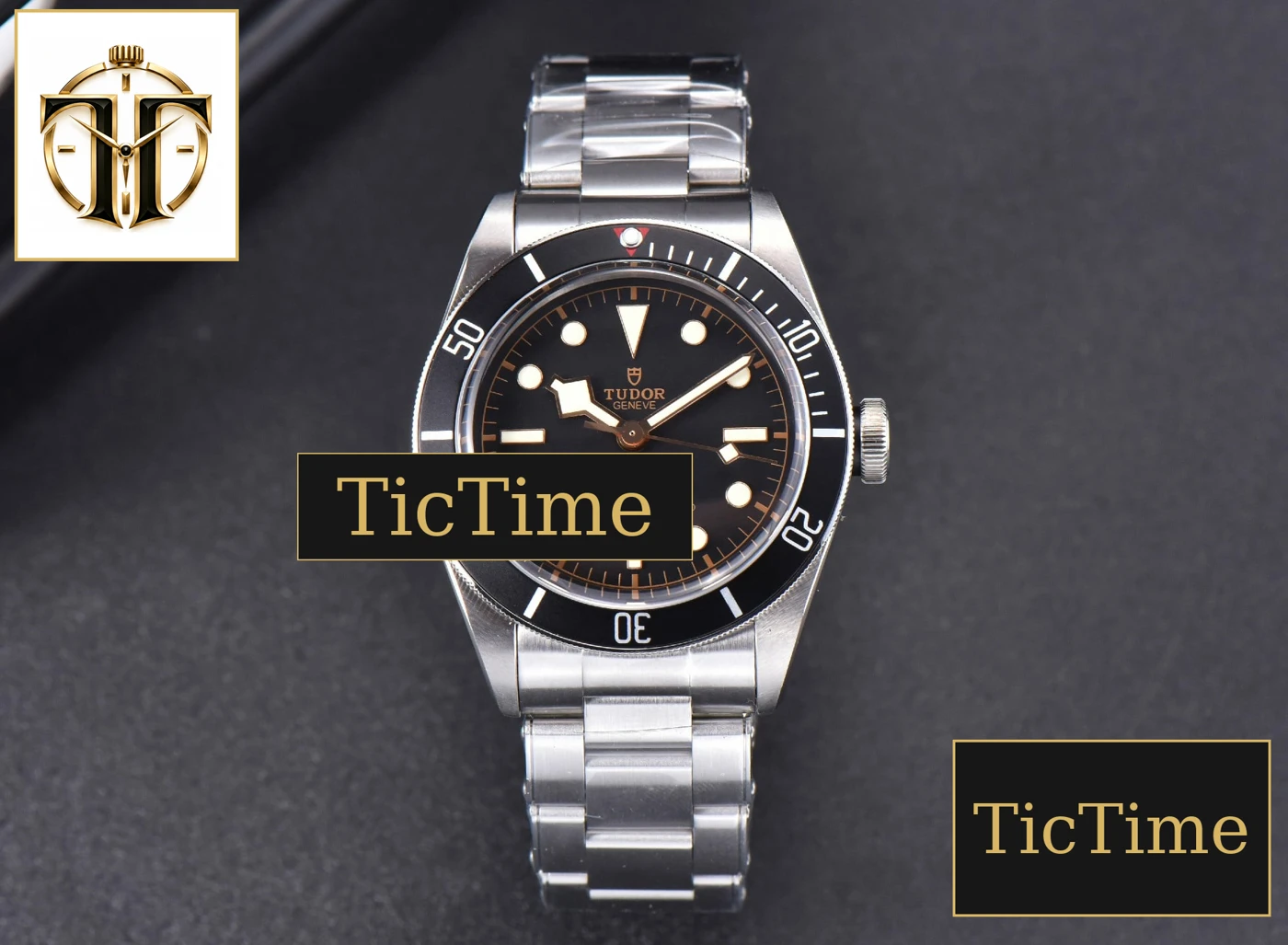 Vista frontal — Black Bay 41mm ZF Black Dial SS Bracelet A2824