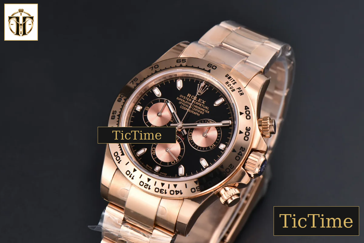 Daytona 116505 APSF RG Black Dial RG Subdial Lume Marker RG Bracelet SH4130 — foto 5