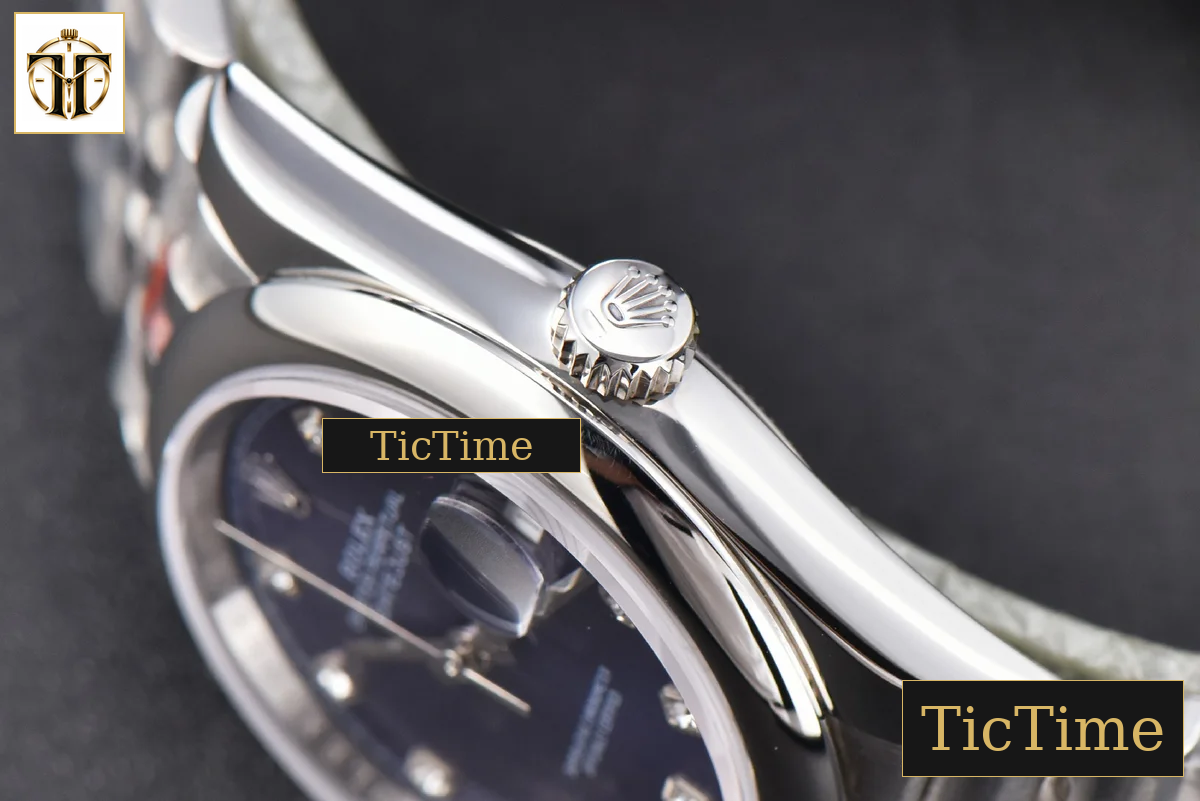 DateJust 36mm GMF SS Smooth Bezel Blue Dial Diamond Roma Marker Jubilee Bracelet VR3235 — foto 14