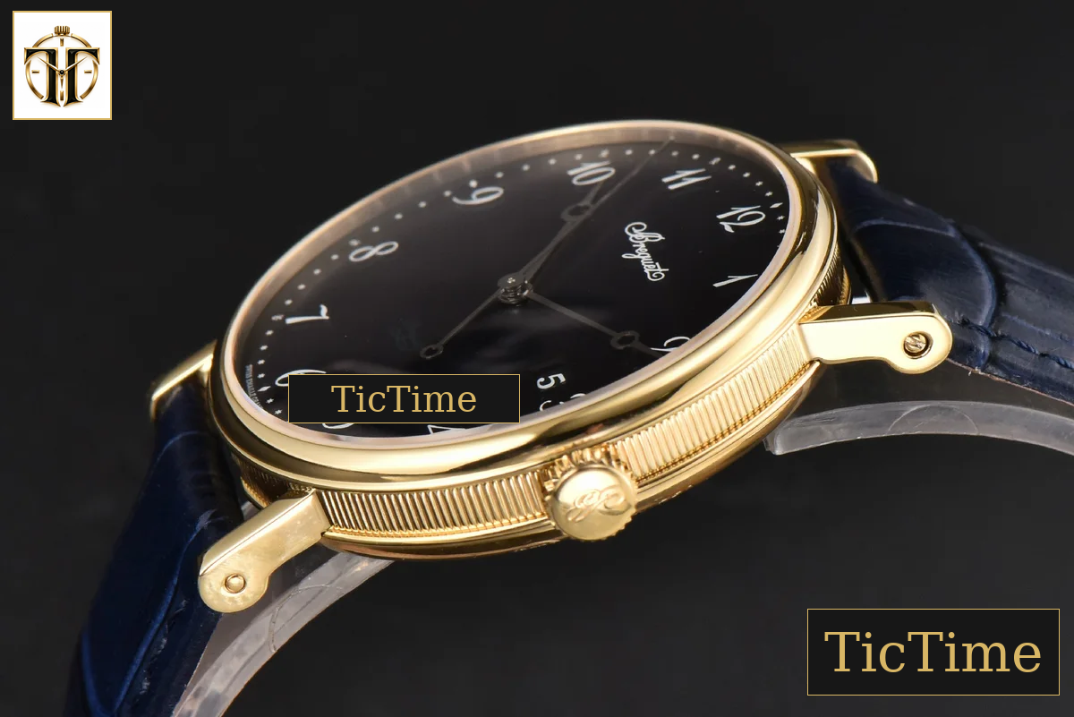 Classique 5177 38mm LTF YG Black Dial Digital Marker Blue Leather Strap MY9015 — foto 10