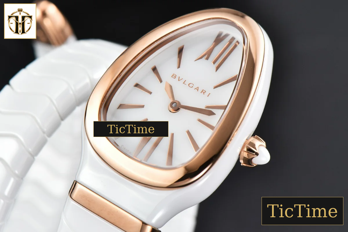 Serpenti Spiga 35mm BVF RG White Ceramic White Dial Quartz — foto 4