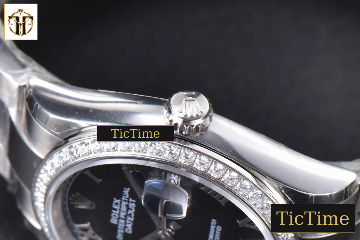 DateJust 36mm EWF SS Black Dial Diamond Roma Marker Diamond Bezel Oyster Bracelet A3235 — foto 14