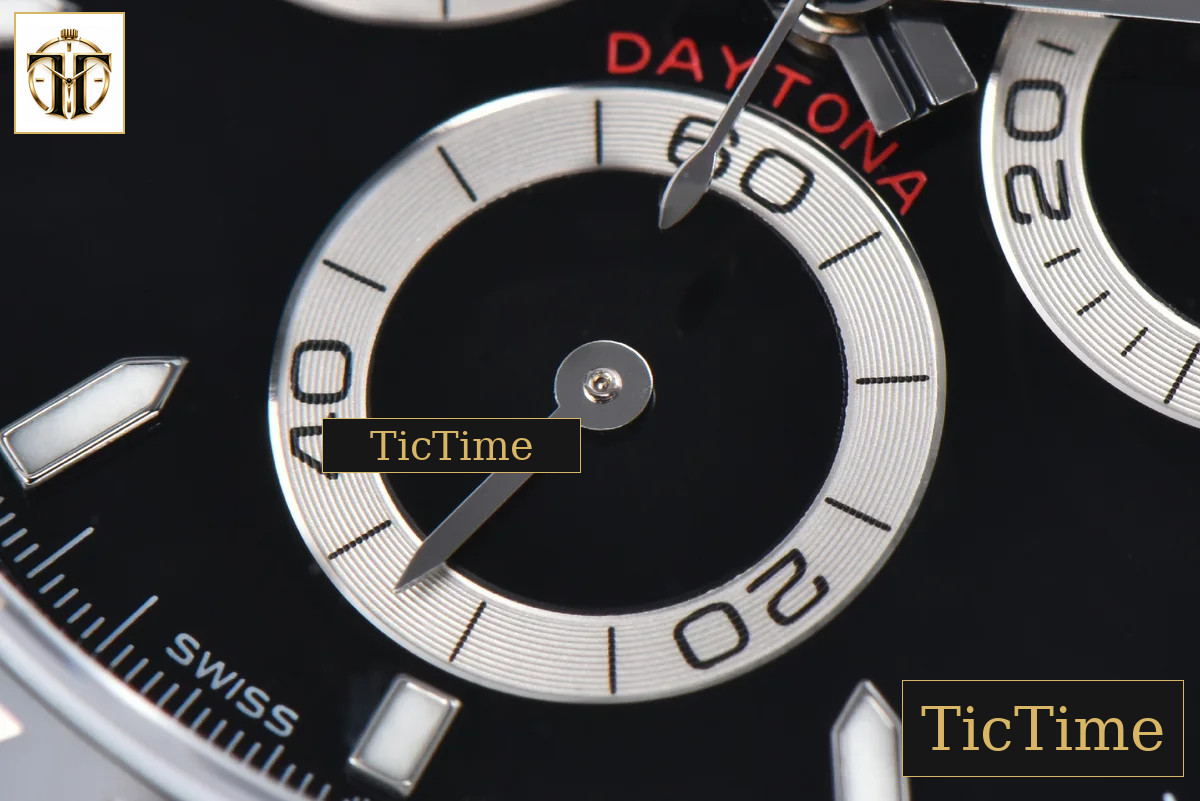 Daytona 904L 126500 40mm BPF SS Black Bezel Black Dial SS Bracelet SH4131 — foto 8