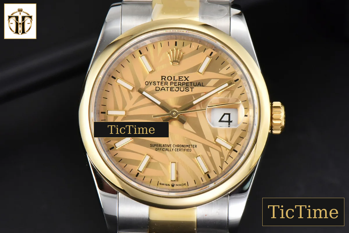 DateJust 36mm BPF YG/SS Smooth YG Palm Dial Oyster Bracelet A2824 — foto 2