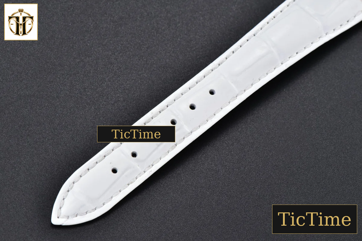 Tradition 7038BR 40mm ZF RG Diamond Gray Dial Silver Subdial White Leather Strap A505 — foto 15