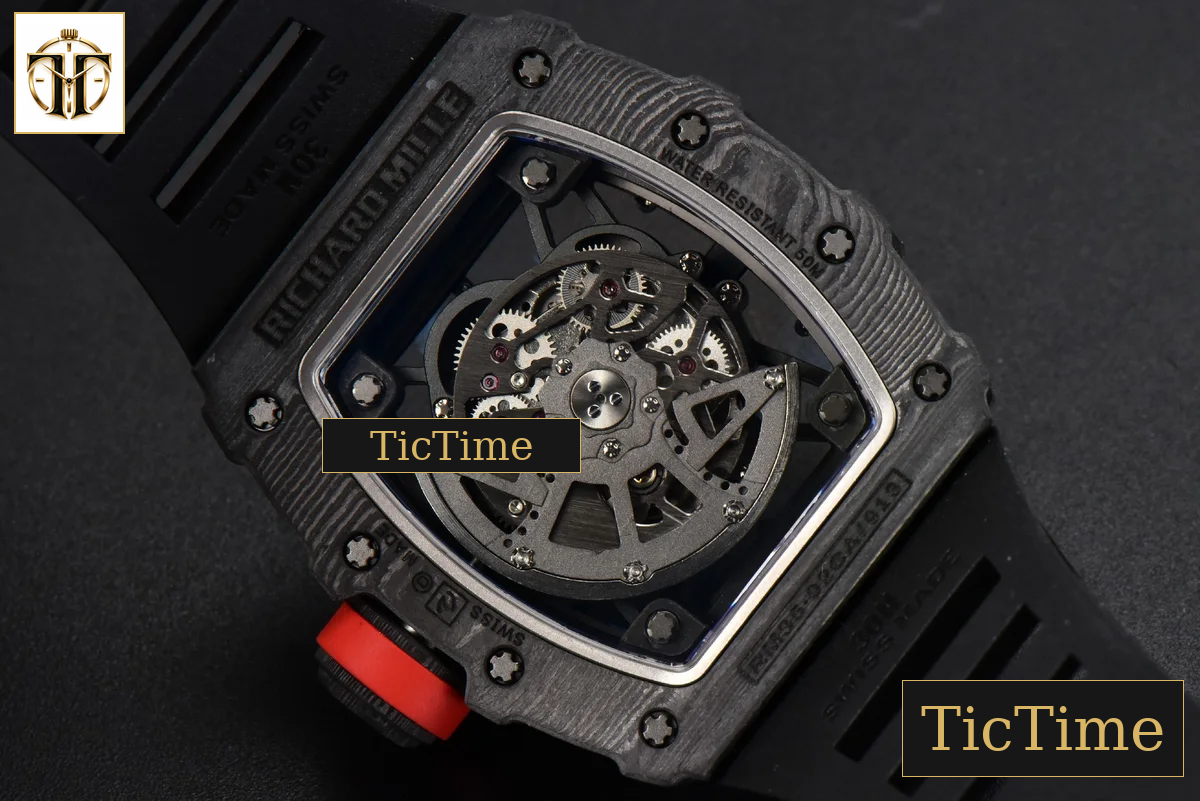 NTPT RM035-02 ZF Skeleton Dial Black Rubber Strap V5 NH05A — foto 16