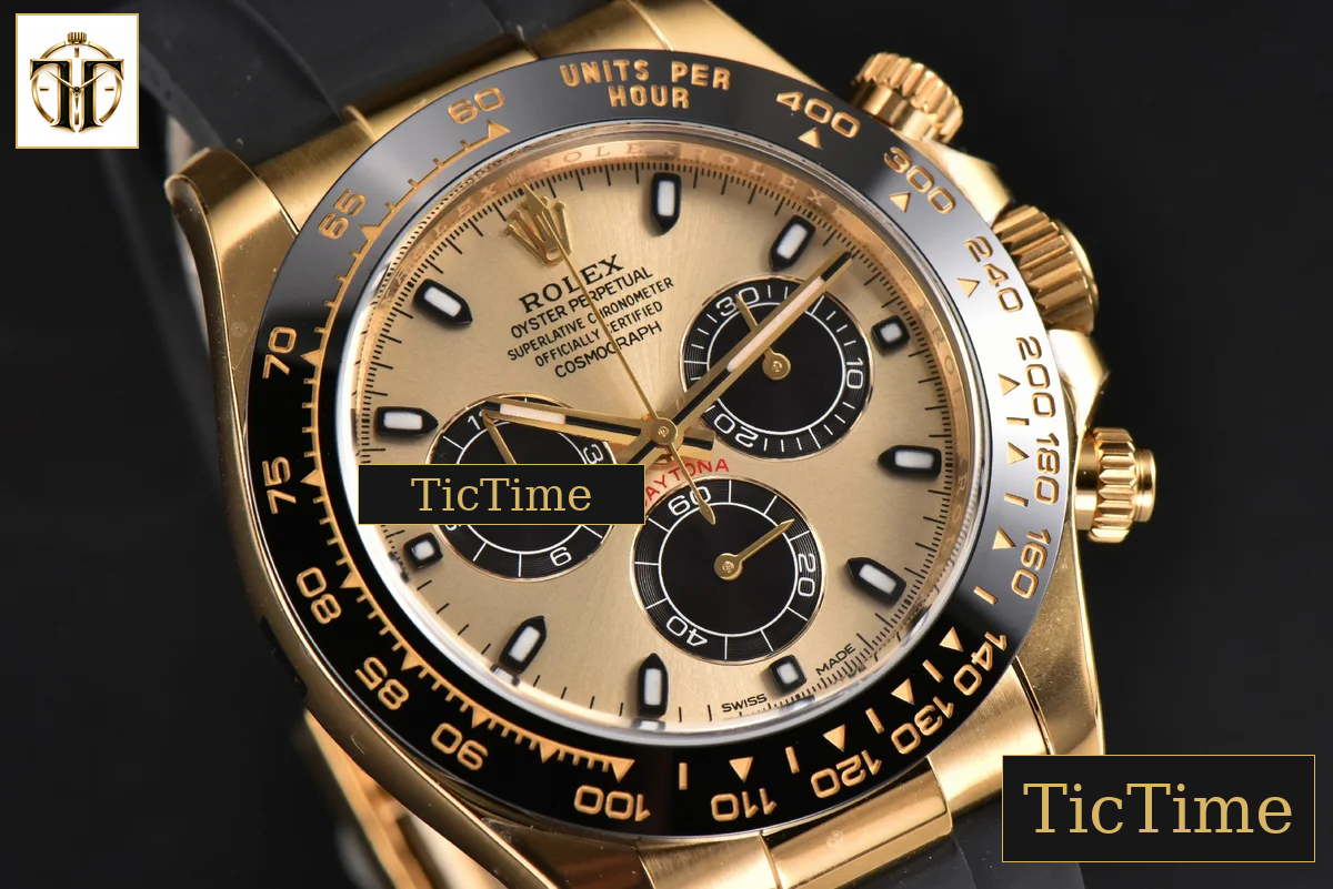 Daytona 116518 Clean Factory Ceramic YG Dial Black Subdial Oysterflex Strap SA4130 — foto 12