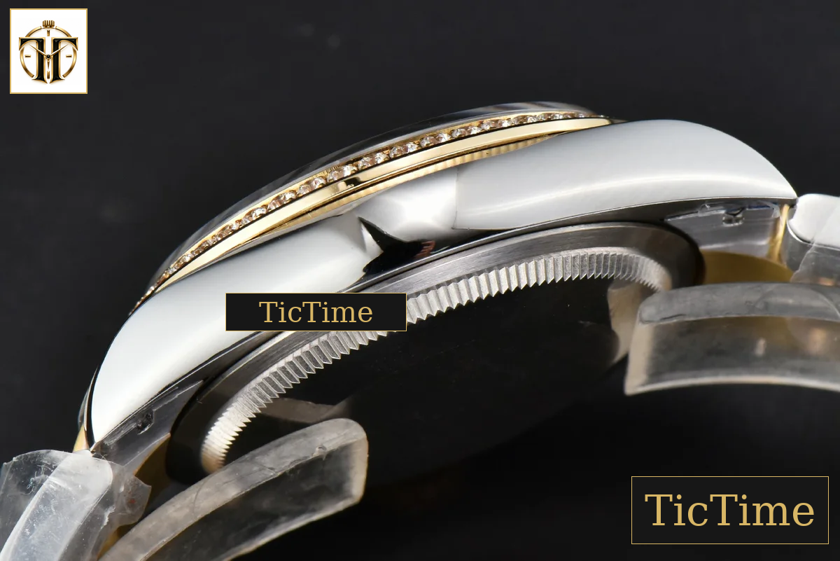DateJust 36mm BPF YG/SS Diamond Wimbledon Gray Dial Green Roma Marker Oyster Bracelet A2824 — foto 17