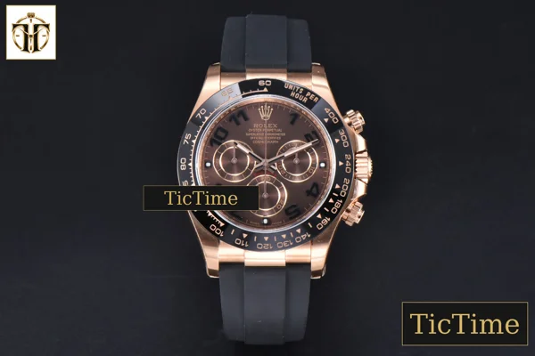 Foto frontal — Daytona 116515 40mm Clean Factory RG Ceramic Brown Dial Digital Marker Oysterflex Strap 4130