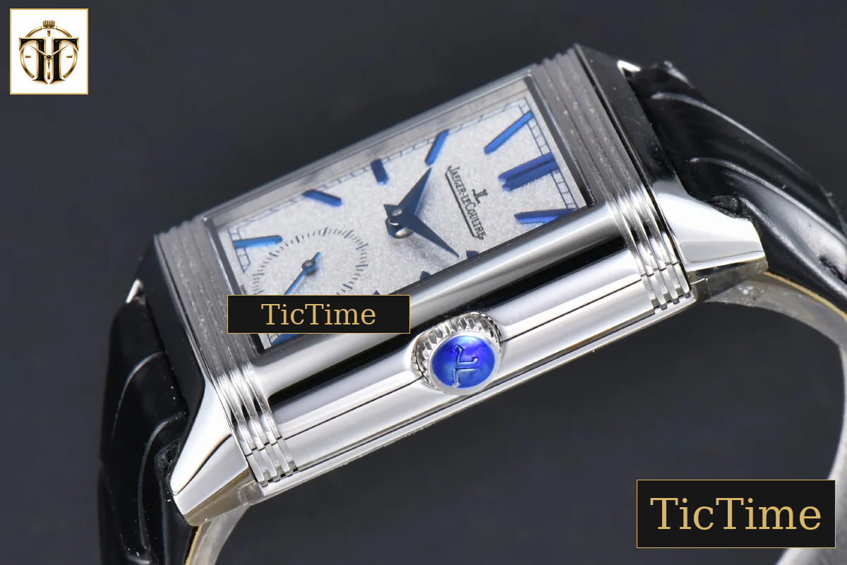 Master Reverso Tribute Small Seconds 30x47mm MGF Silver Dial Blue Hands Leather Strap A854A — foto 10
