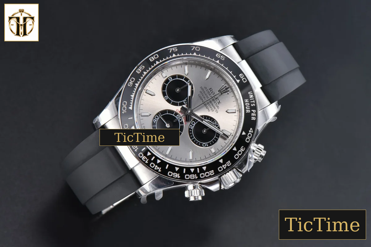 Daytona 126519 40mm BPF SS Black Bezel Grey Dial Black Subdial Black Oysterflex Strap SH4131 — foto 3