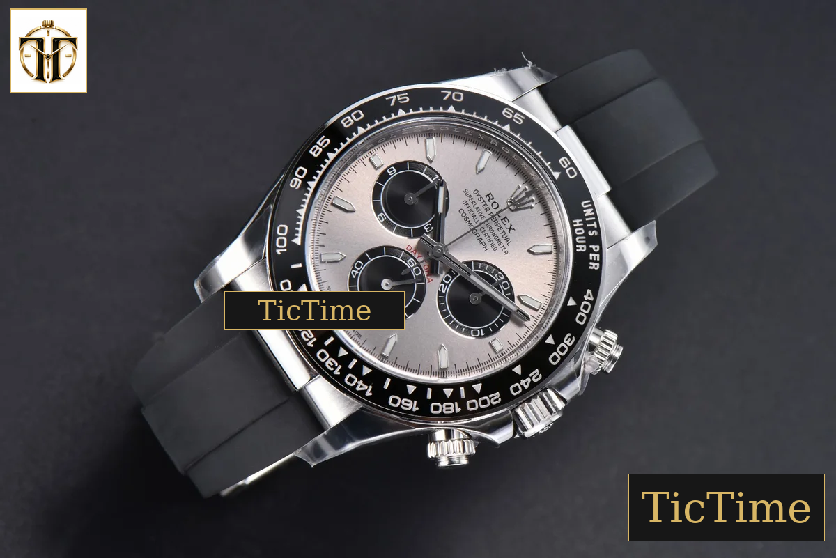Daytona 904L 126519 40mm Clean Factory Gray Dial Black Bezel Oysterflex Strap DD4131 — foto 4