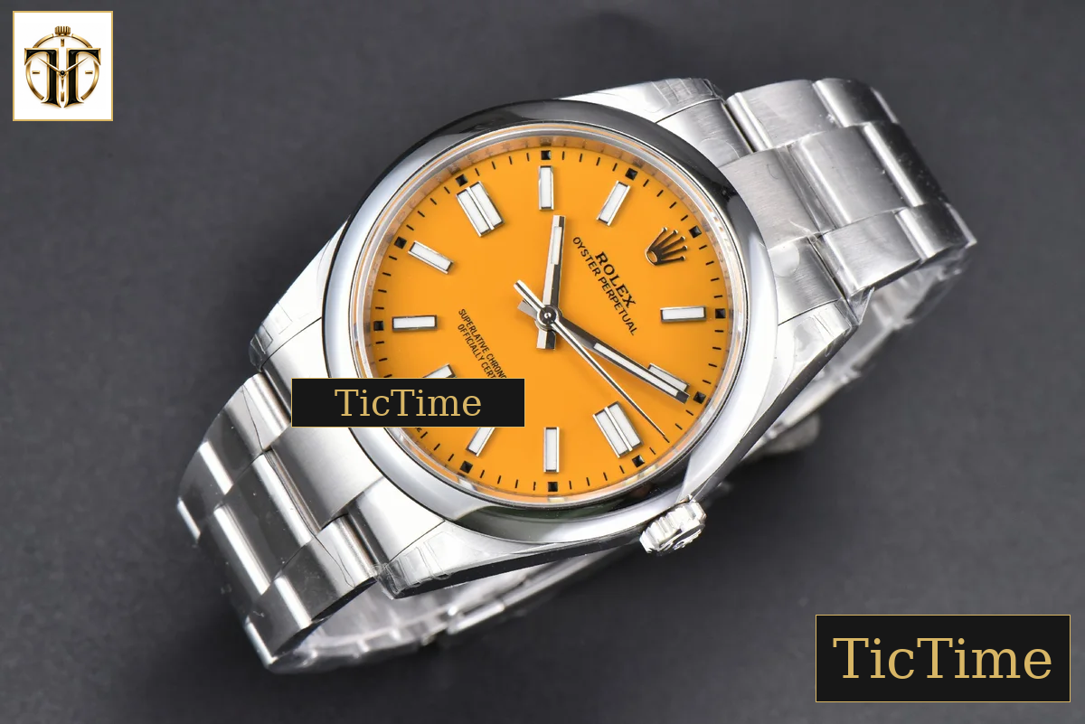 Oyster Perpetual 904L 124300 41mm VSF Yellow Dial Oyster Bracelet VS3235 — foto 4