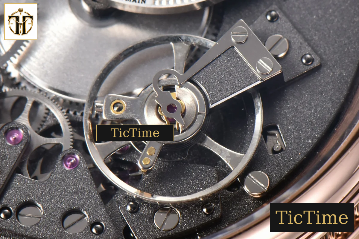 Tradition 7057BR 40mm ZF RG Gray Dial White Subdial Black Leather Strap A505 — foto 6