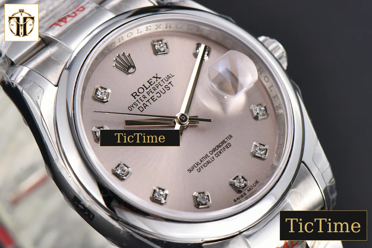 DateJust 36mm GMF SS Smooth Bezel Silver Dial Diamond Marker Oyster Bracelet VR3235 — foto 9