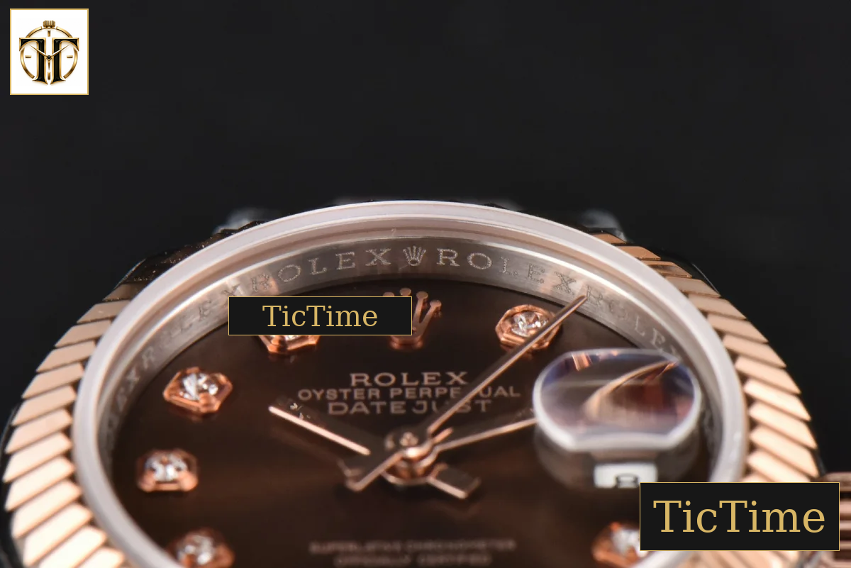 DateJust Ladies 28mm WF RG/SS Brown Dial Diamond Marker Jubilee Bracelet A2236 — foto 14