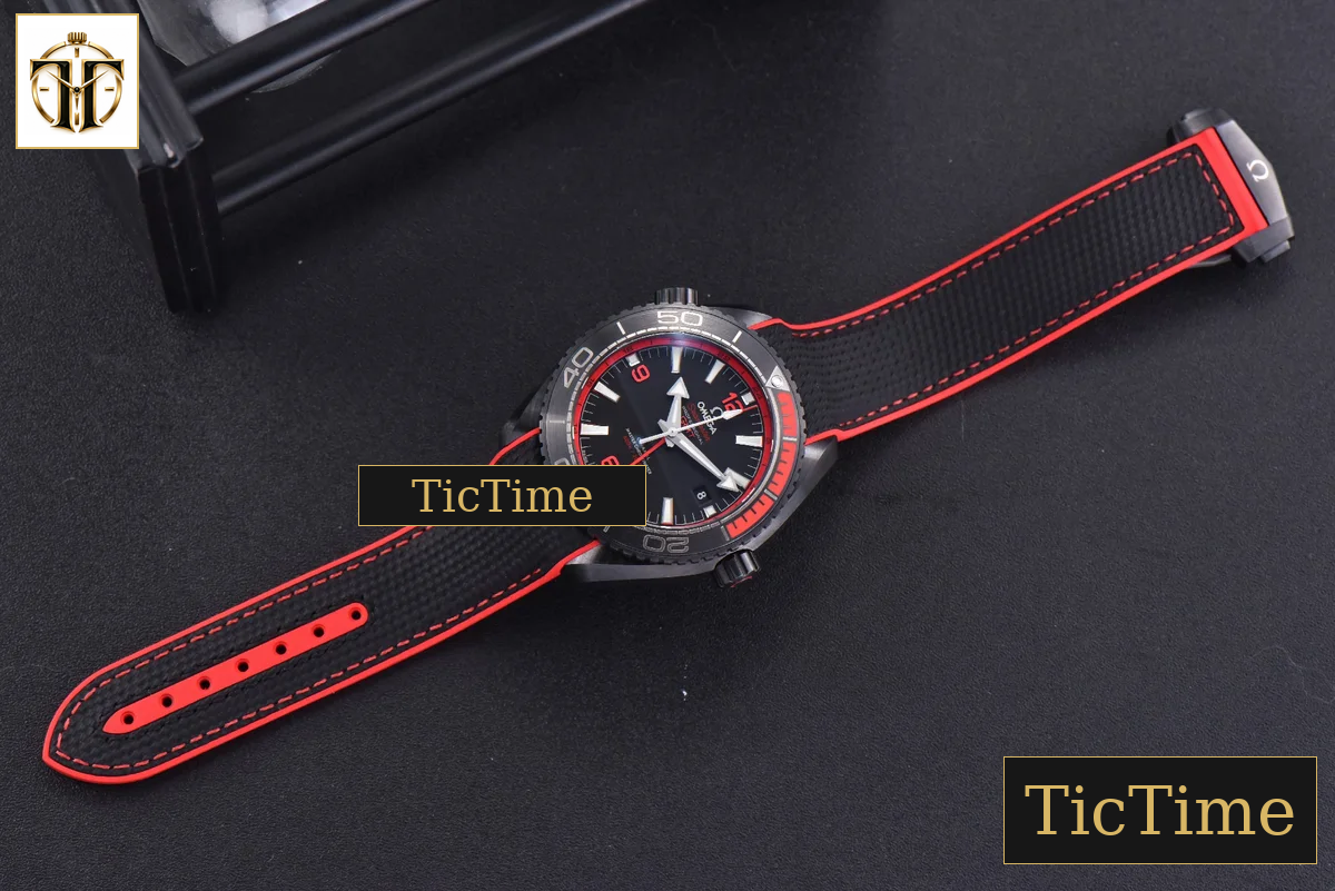 Planet Ocean Deep 45.5mm VSF Black red Ceramic Black Nylon Strap A8906 — foto 28