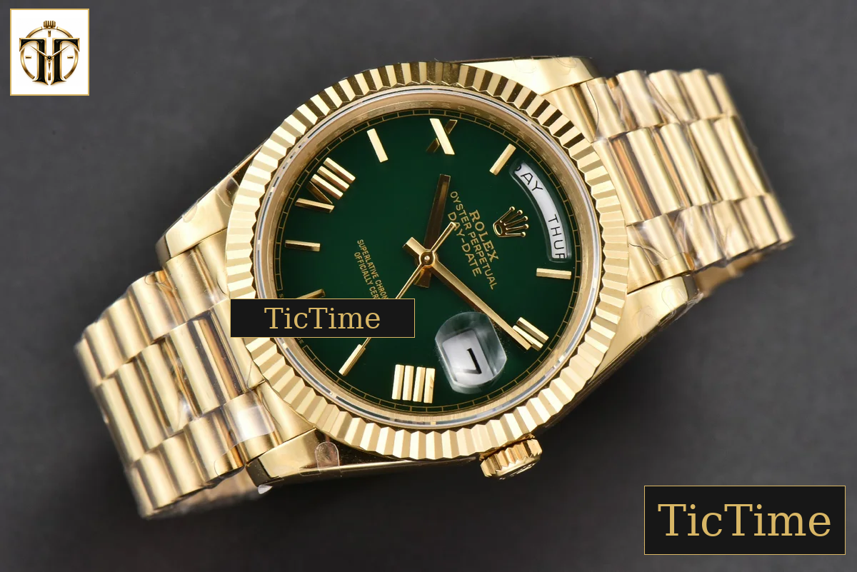 DayDate 904L 40mm BPF YG Green Dial YG Bracelet A2813 — foto 14