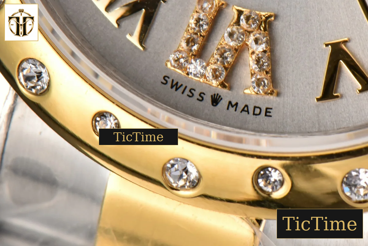 DateJust Ladies 904L 31mm WF YG/SS Diamond Smooth White Dial Roma Marker Oyster Bracelet A2671 — foto 8