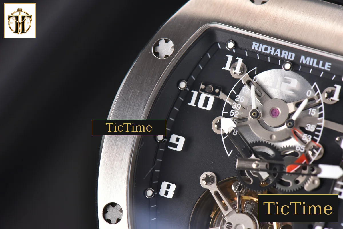Tourbillon RM001 47mm JBF SS Black Skeleton Dial Black Rubber Strap — foto 8