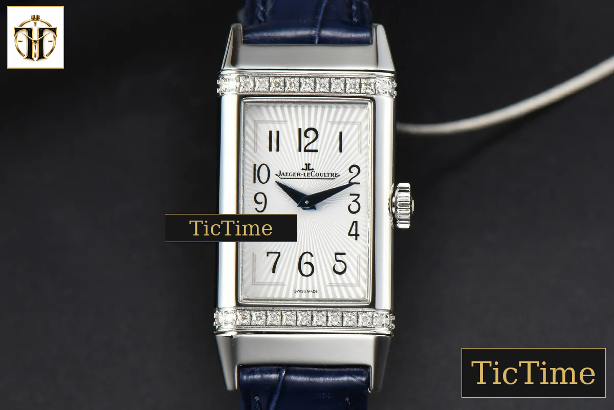 Reverso One 3288420 20mm IMF Diamond White Moissanite Blue Leather Strap (wth CZ stones ) Swiss Quartz — foto 2