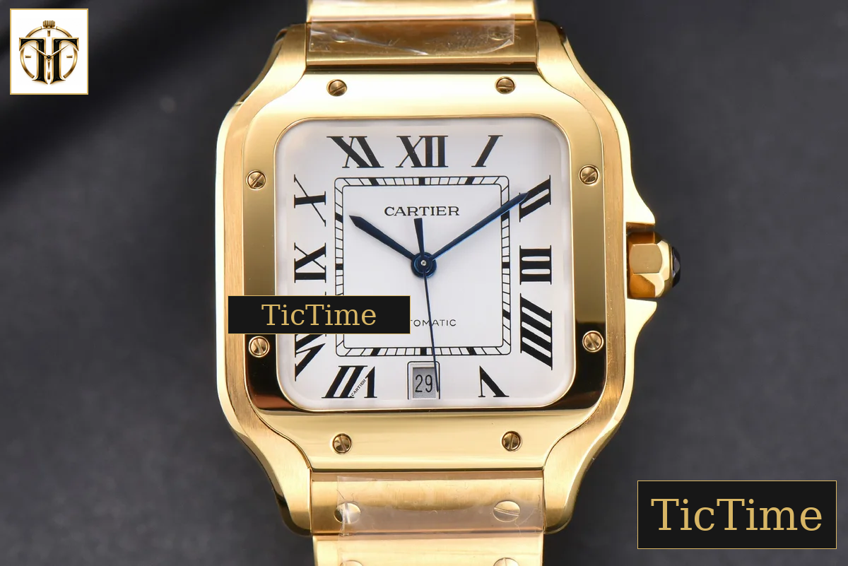 Santos de Cartier XL 40mm BVF YG White Dial YG Bracelet Miyota 9019 — foto 3